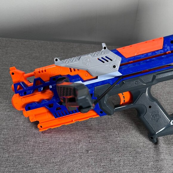 NERF N-Strike Elite Crossbolt Blaster Orange Blue NO 12 DART AMMO CLIP - Picture 4 of 15
